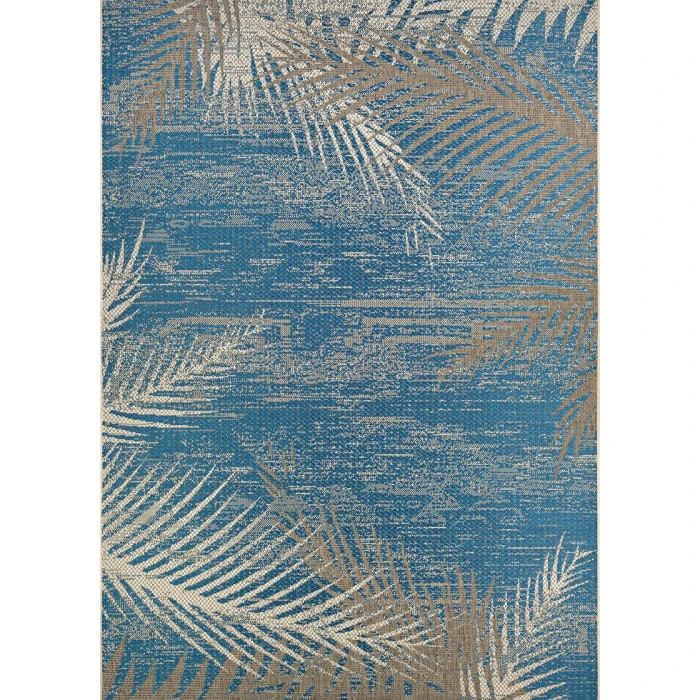 Couristan Monaco Tropical Palms 4' x 6' Ocean Area Rug