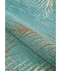 Couristan Monaco Tropical Palms Long Runner Aqua Area Rug