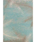 Couristan Monaco Tropical Palms Long Runner Aqua Area Rug