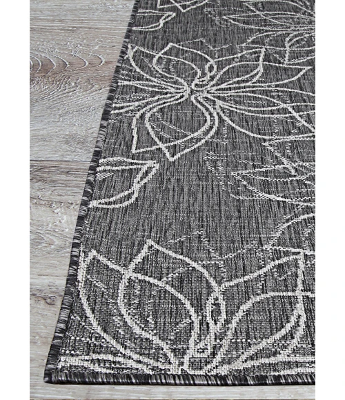 Couristan Charm Botanical 5' x 8' Ash Area Rug