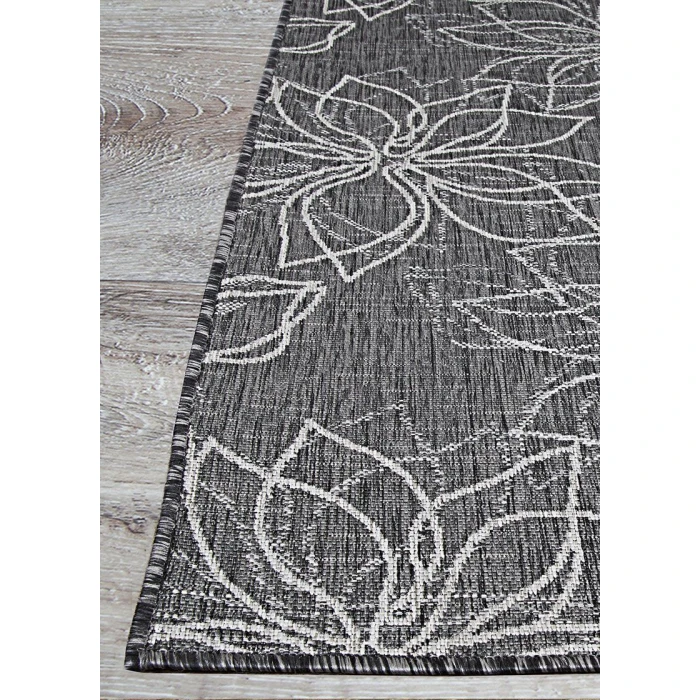 Couristan Charm Botanical 6' x 9' Ash Area Rug