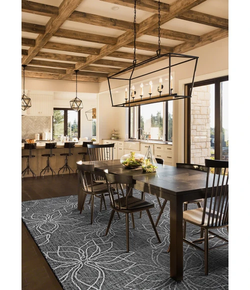 Couristan Charm Botanical 5' x 8' Ash Area Rug