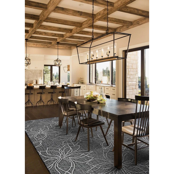 Couristan Charm Botanical 6' x 9' Ash Area Rug