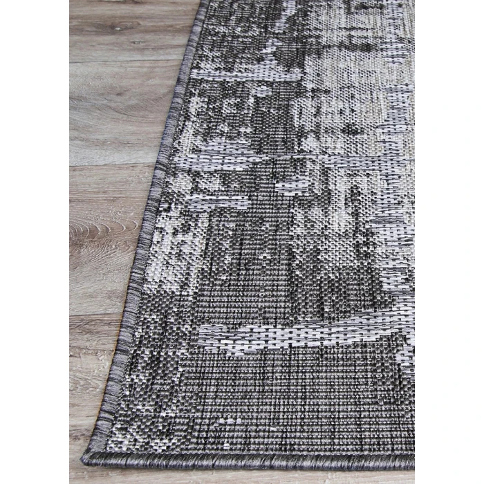 Couristan Charm Tiverton 5' x 8' Anthracite-Light Grey Area Rug