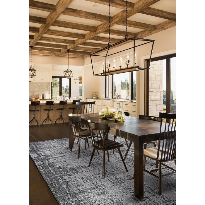 Couristan Charm Tiverton 5' x 8' Anthracite-Light Grey Area Rug