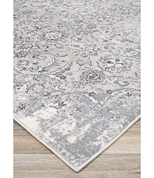 Couristan Brocatelle Velveteen 8' Runner Silver Area Rug