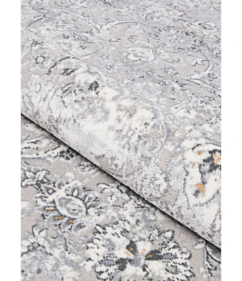 Couristan Brocatelle Velveteen 8' Runner Silver Area Rug