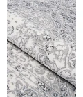 Couristan Brocatelle Belle Fleur 8' Runner Silver Area Rug