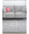 Couristan Brocatelle Belle Fleur 8' Runner Silver Area Rug