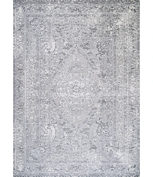 Couristan Brocatelle Belle Fleur 8' Runner Silver Area Rug