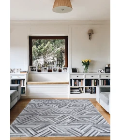 Couristan Prairie Grey Black 2882/3514 3 ft. 9 in. X 5 ft. 5 in. Rectangle Rug