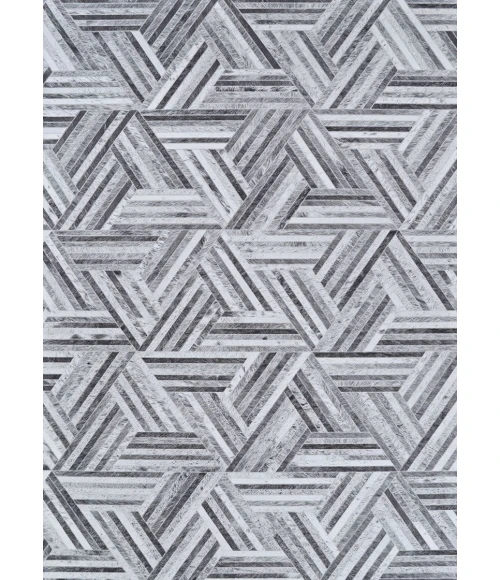Couristan Prairie Grey Black 2882/3514 5 ft. 3 in. X 7 ft. 6 in. Rectangle Rug