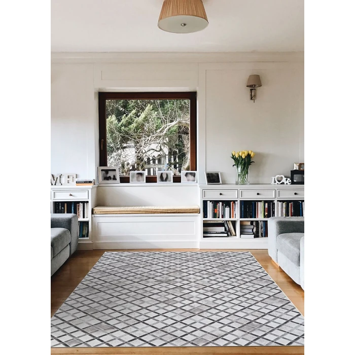 Couristan Prairie Grey Ivory 2885/3007 3 ft. 9 in. X 5 ft. 5 in. Rectangle Rug