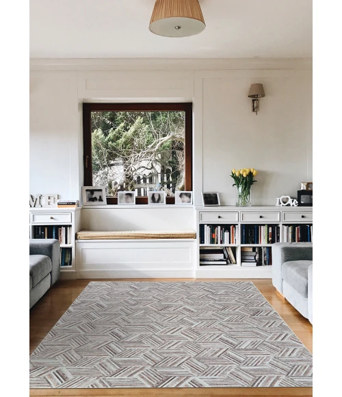 Couristan Prairie Grey Blush 2886/3011 5 ft. 3 in. X 7 ft. 6 in. Rectangle Rug