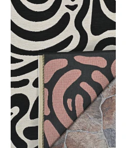 Couristan CASTILLE BLACK/WHITE 2912_1201 8ft.2in. x 11ft.2in. Rect. Rug