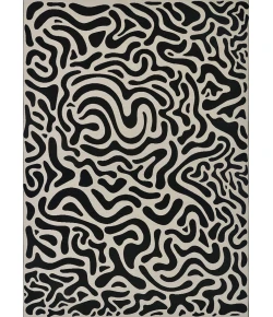 Couristan CASTILLE BLACK/WHITE 2912_1201 8ft.2in. x 11ft.2in. Rect. Rug