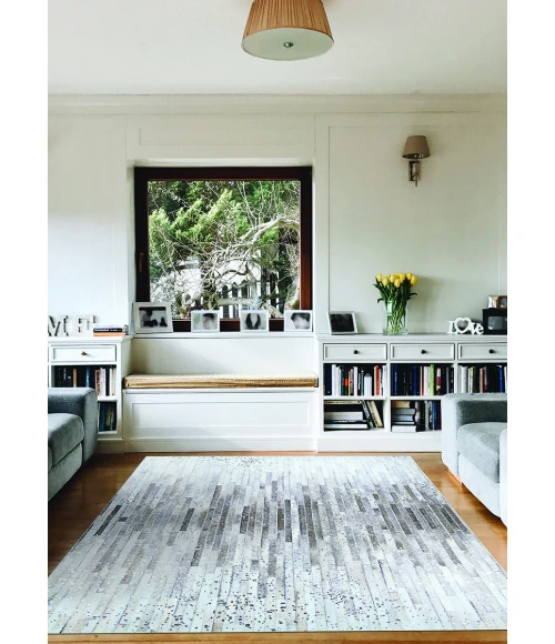 Couristan Prairie Barnwood 4' x 6' Grey-Brown/No Foil Area Rug