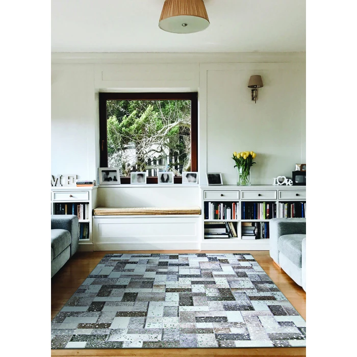 Couristan Prairie Nordic 8' Runner Grey-Brown/No Foil Area Rug