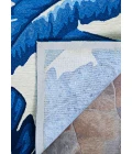 Couristan Covington Palm Leaves 4' x 6' Blue Area Rug