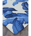 Couristan Covington Palm Leaves 4' x 6' Blue Area Rug