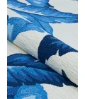 Couristan Covington Palm Leaves 4' x 6' Blue Area Rug