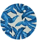 Couristan Covington Palm Leaves 4' x 6' Blue Area Rug