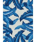 Couristan Covington Palm Leaves 4' x 6' Blue Area Rug