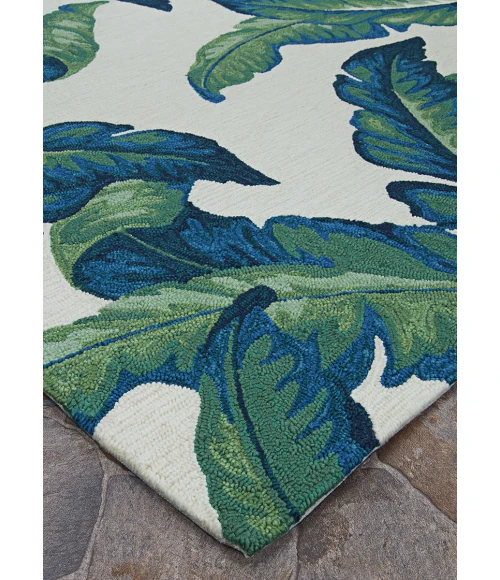 Couristan Covington Palm Leaves 4' x 6' Green  Area Rug