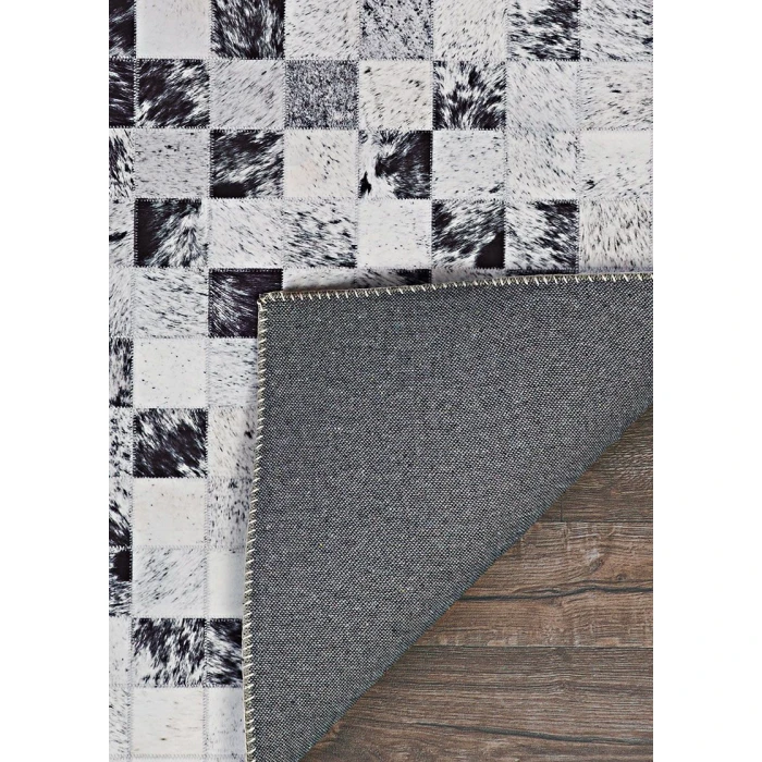 Couristan Prairie Hygee Blocks 8' x 10' Coal/Ice Caps Area Rug