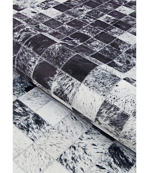 Couristan Prairie Hygee Blocks 8' Runner Coal/Ice Caps Area Rug