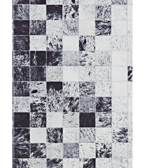 Couristan Prairie Hygee Blocks 8' Runner Coal/Ice Caps Area Rug