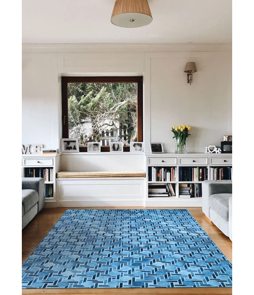 Couristan Prairie Marine Blue 3095/9292 3 ft. 9 in. X 5 ft. 5 in. Rectangle Rug