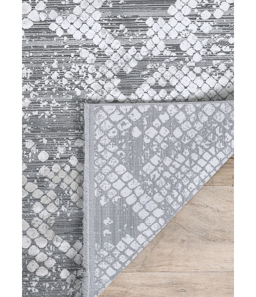 Couristan Siena Grey/Ivory 3226/0507 2 ft. 7 in. X 7 ft. 2 in. Rectangle Rug