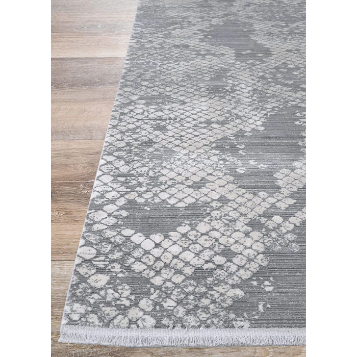 Couristan Siena Grey/Ivory 3226/0507 6 ft. 6 in. X 9 ft. 6 in. Rectangle Rug