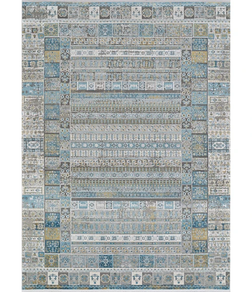 Couristan Siena Blue/Gold/Steel 3228/0430 7 ft. 10 in. X 10 ft. 5 in. Rectangle Rug