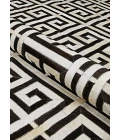 Couristan Chalet Meander 2' x 4' Black/Ivory Area Rug