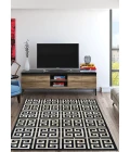 Couristan Chalet Meander 2' x 4' Black/Ivory Area Rug