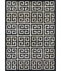 Couristan Chalet Meander 2' x 4' Black/Ivory Area Rug