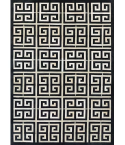 Couristan Chalet Meander Black/Ivory Area Rug 2 ft. X 4 ft. Rectangle