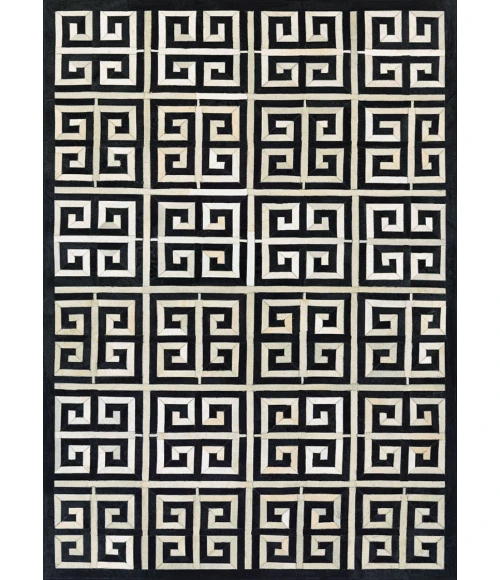 Couristan Chalet Meander 2' x 4' Black/Ivory Area Rug