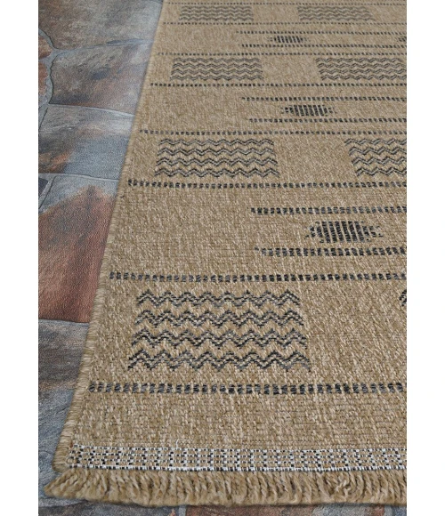Couristan Naturalistic Natural/Charcoal 3702/1002 2 ft. 7 in. X 9 ft. 10 in. Rectangle Rug