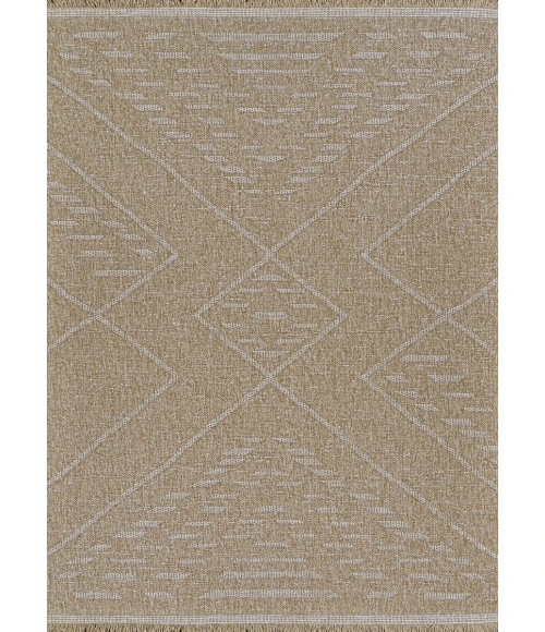Couristan Naturalistic Natural/Cream 3703/1003 6 ft. 6 in. X 9 ft. Rectangle Rug