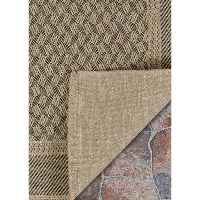 Couristan Naturalistic Natural/Black 3705/1004 6 ft. 6 in. X 9 ft. Rectangle Rug