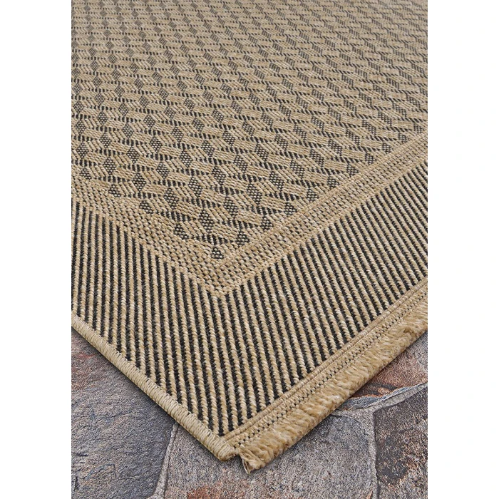Couristan Naturalistic Natural/Black 3705/1004 6 ft. 6 in. X 9 ft. Rectangle Rug