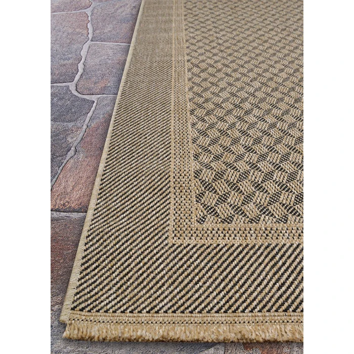 Couristan Naturalistic Natural/Black 3705/1004 6 ft. 6 in. X 9 ft. Rectangle Rug