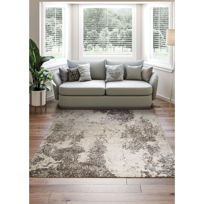 Couristan Bromley Taiga 8' Runner Frost/Ivory Area Rug