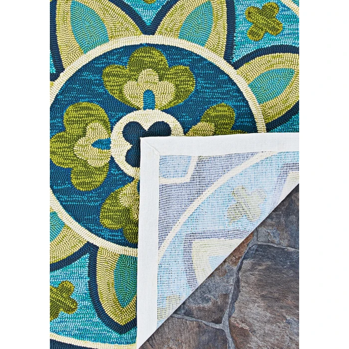 Couristan Covington Ocean/Green 3778/1014 2 ft. X 6 ft. Rectangle Rug