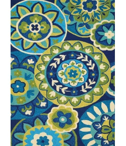 Couristan Covington Ocean/Green 3778/1014 2 ft. X 6 ft. Rectangle Rug