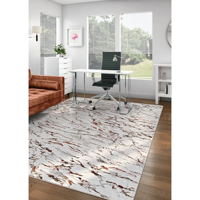 Couristan SONNET GREY/CHOCOLATE 3801_6111 7ft.10in. x 11ft.2in. Rect. Rug