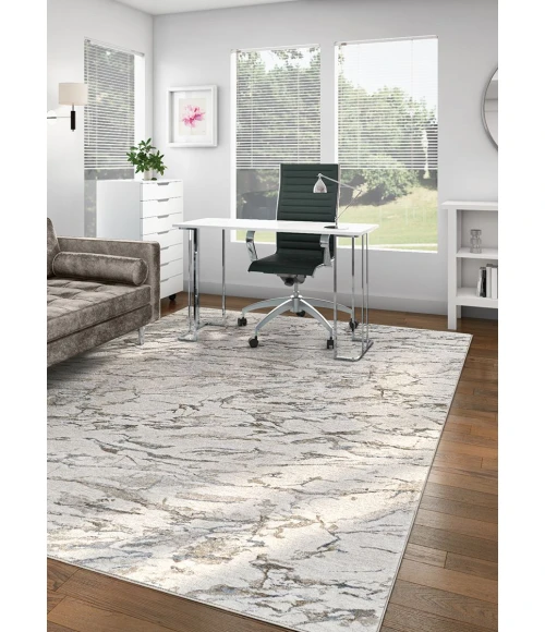 Couristan SONNET GREY/BLACK 3801_6141 6ft.6in. x 9ft.6in. Rect. Rug